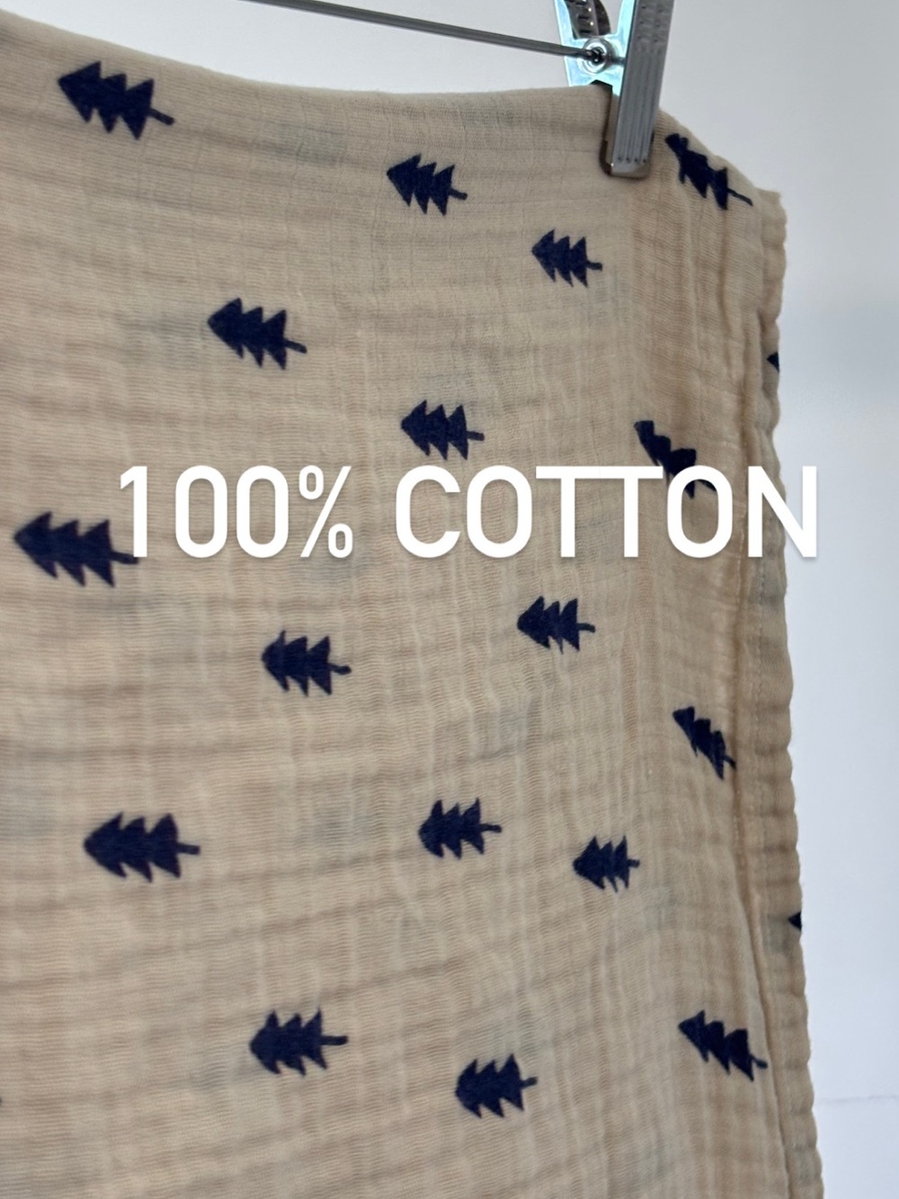 cloud island woodland trees muslin swaddle / stroller blanket | 100% cotton